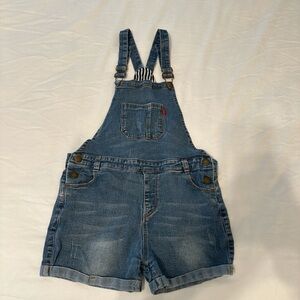 Girls Blue Denim Overalls